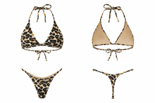 Load image into Gallery viewer, Velvet Cheetah Triangle Top
