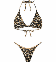 Load image into Gallery viewer, Velvet Cheetah Triangle Top
